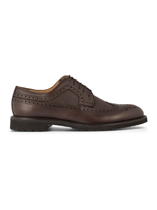 Brown Grained Leather Brogue