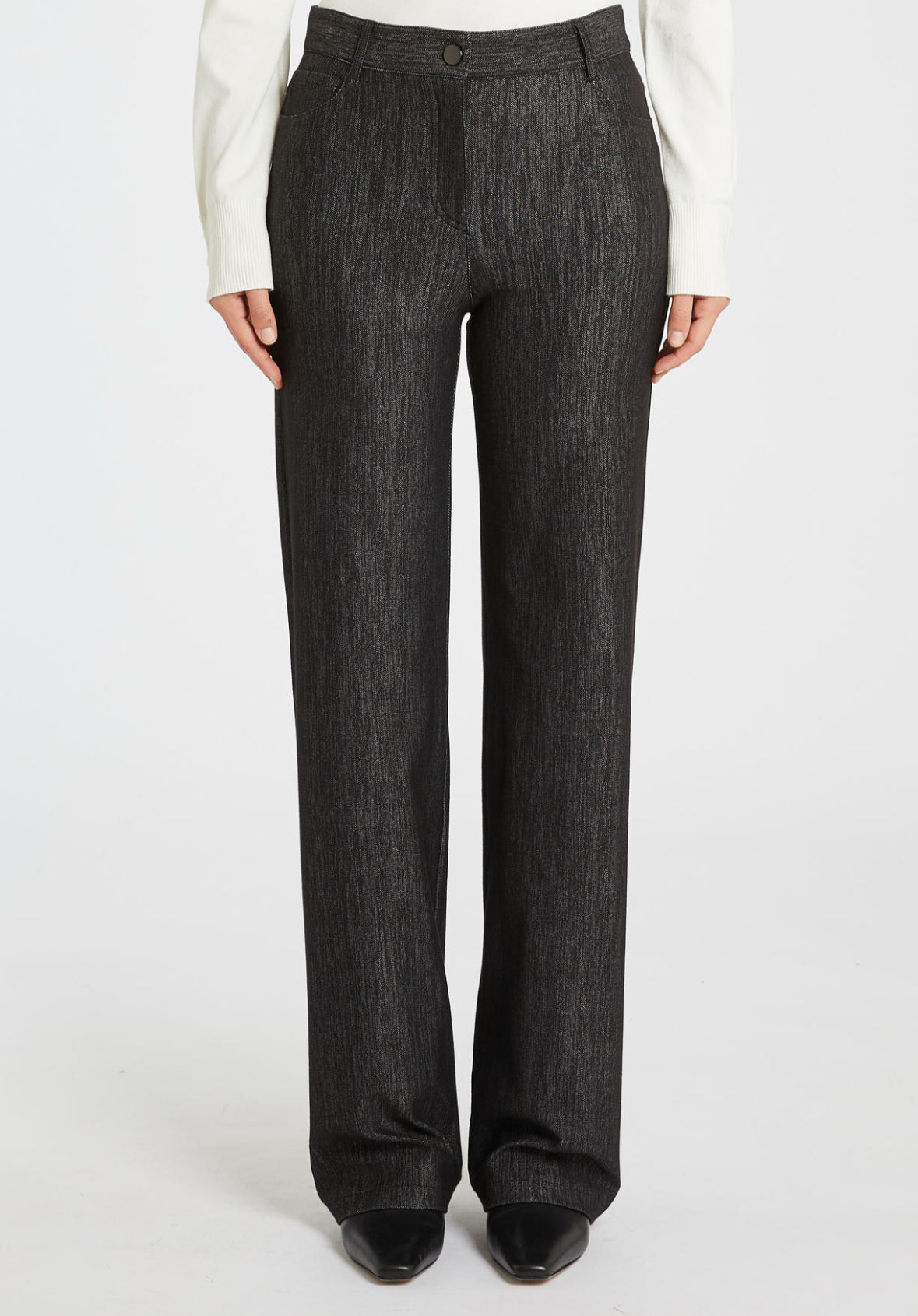 Jersey Straight-Leg Jeans