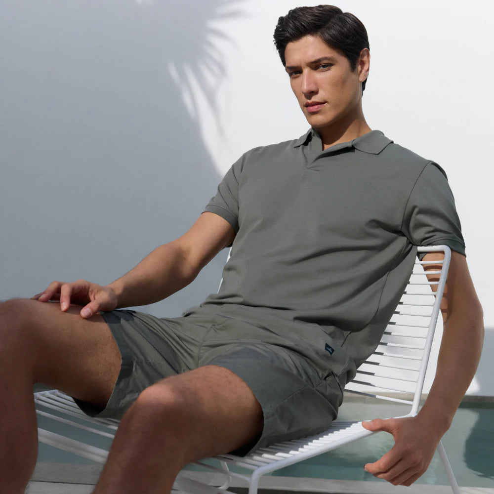 Hastings Jersey Polo Steel Green