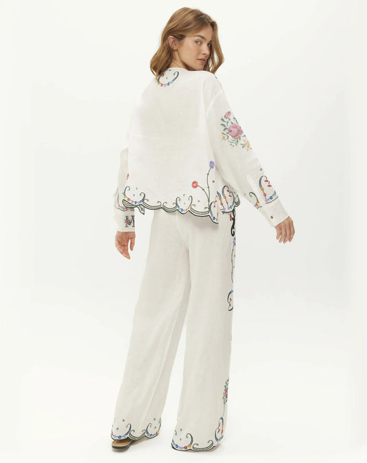 Helena Embroidered Linen Shirt
