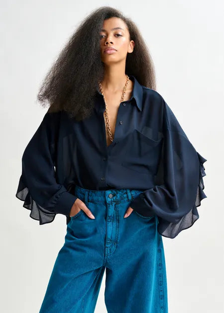 Ifire Ruffle Sleeve Shirt