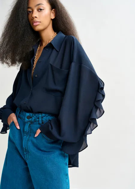 Ifire Ruffle Sleeve Shirt