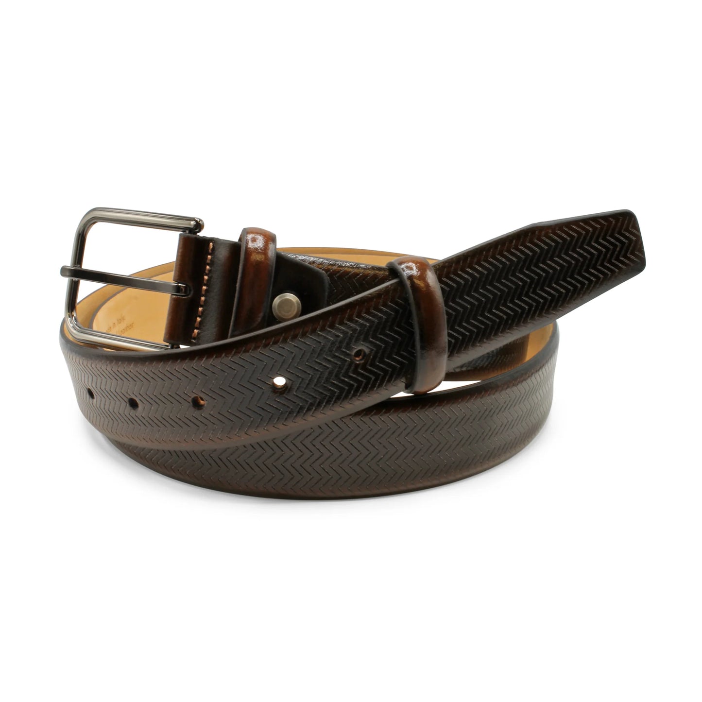 Sleek Chevron Leather Belt