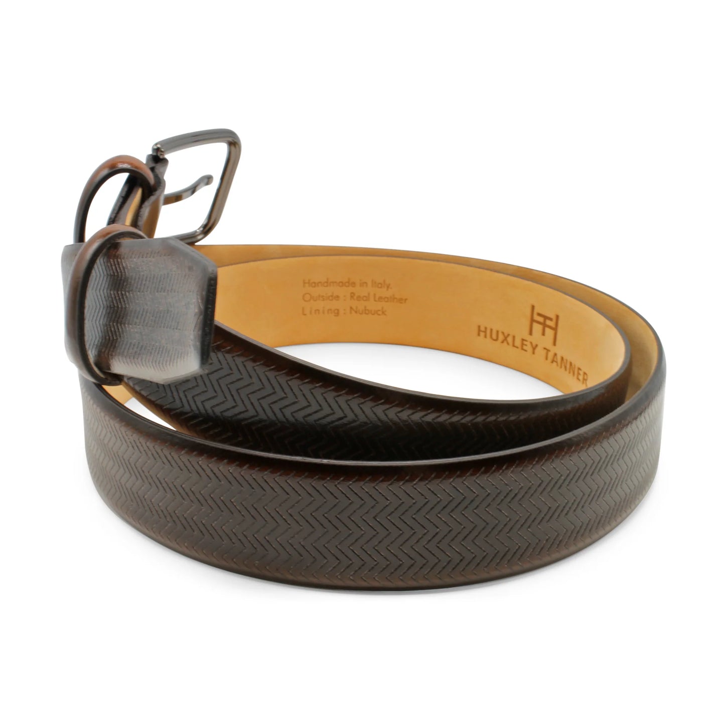 Sleek Chevron Leather Belt