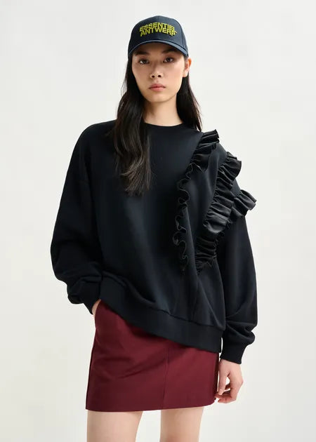 Iwave Black Frill Sweatshirt