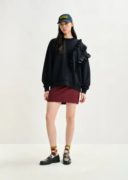 Iwave Black Frill Sweatshirt