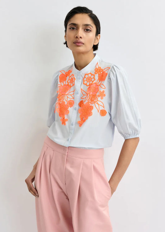 Jorja Flower Applique Shirt