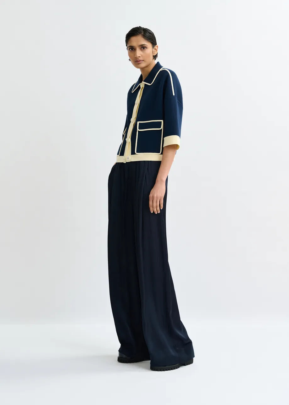 Jugly Contrasting Trim Cardigan