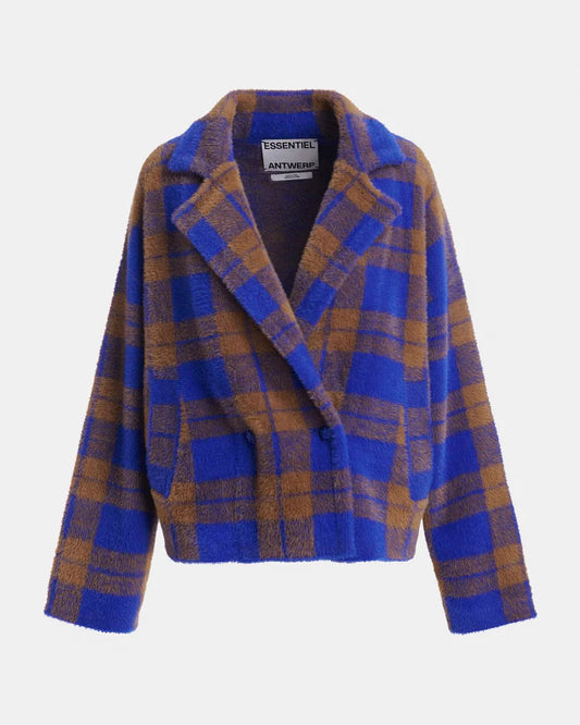 Karreau Checked Knit Cardigan