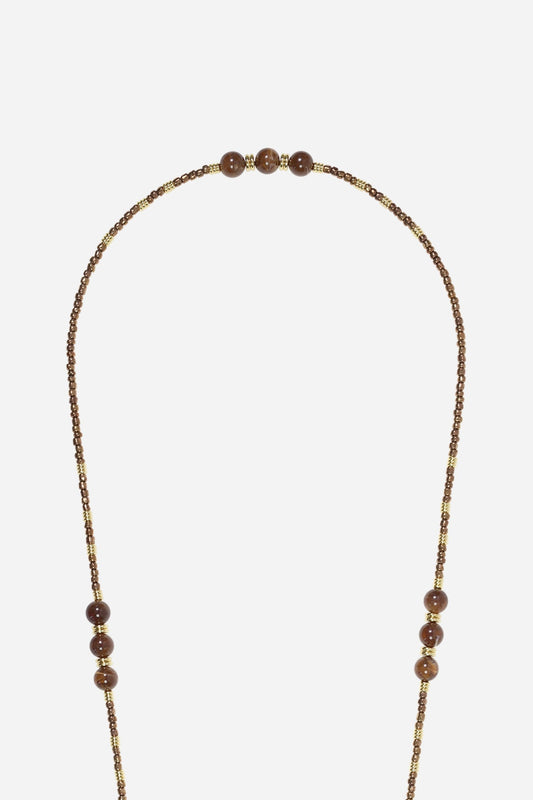 Iris Beaded Phone Chain - Bronze Beads