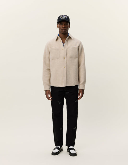 Lennon Bouclé Overshirt Ivory