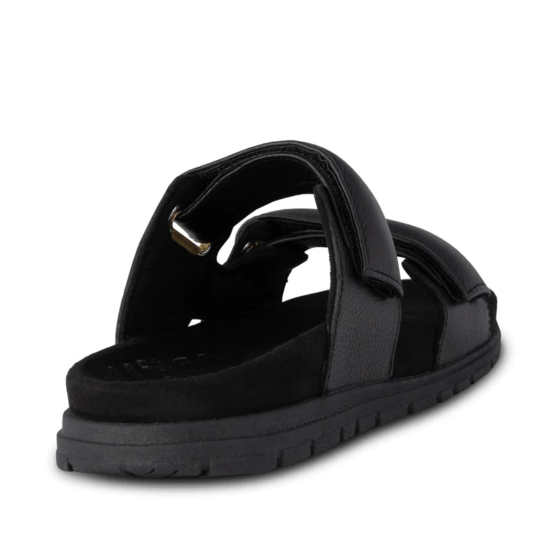 Lisa Black Leather Sandals