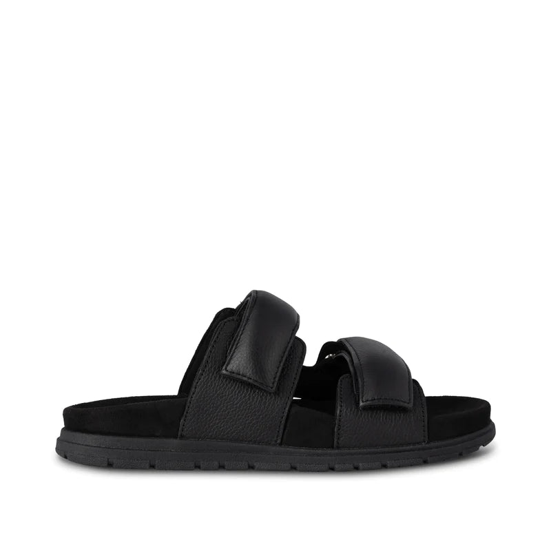 Lisa Black Leather Sandals