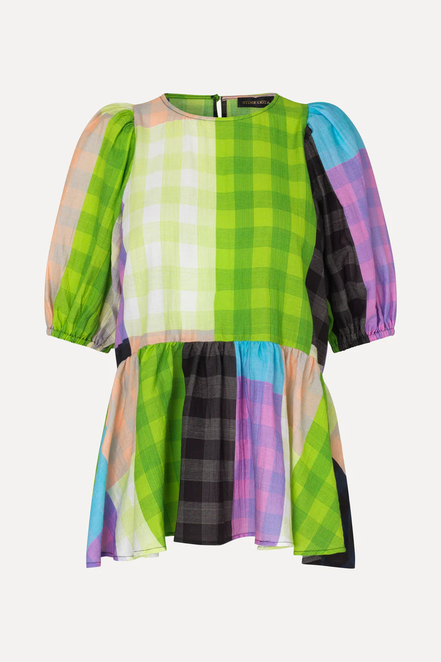 Liw Peplum Check Top
