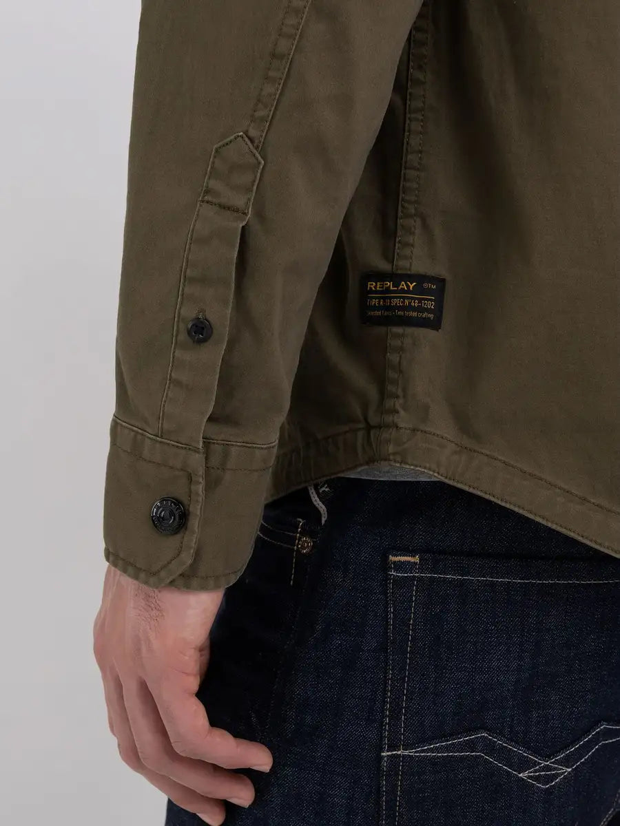 Cotton Overshirt With Zipper