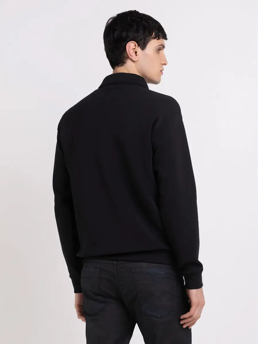 Soft Stretch Sweatshirt With Collar