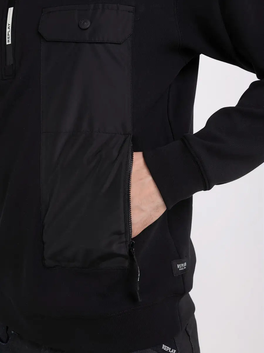 Soft Stretch Sweatshirt With Collar