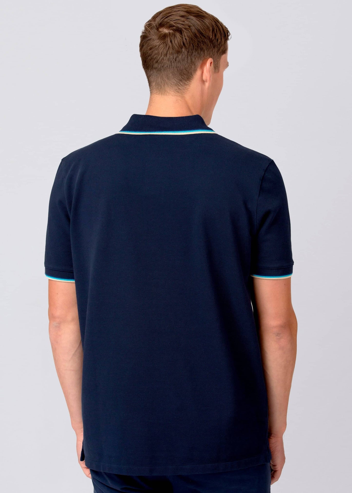Badge Logo Tipped Polo Shirt