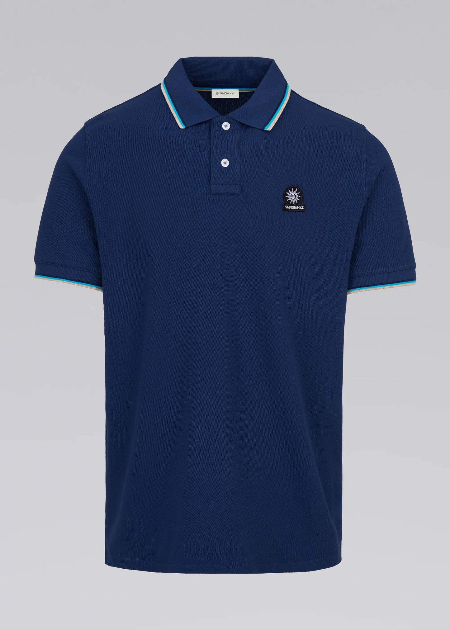 Badge Logo Tipped Polo Shirt