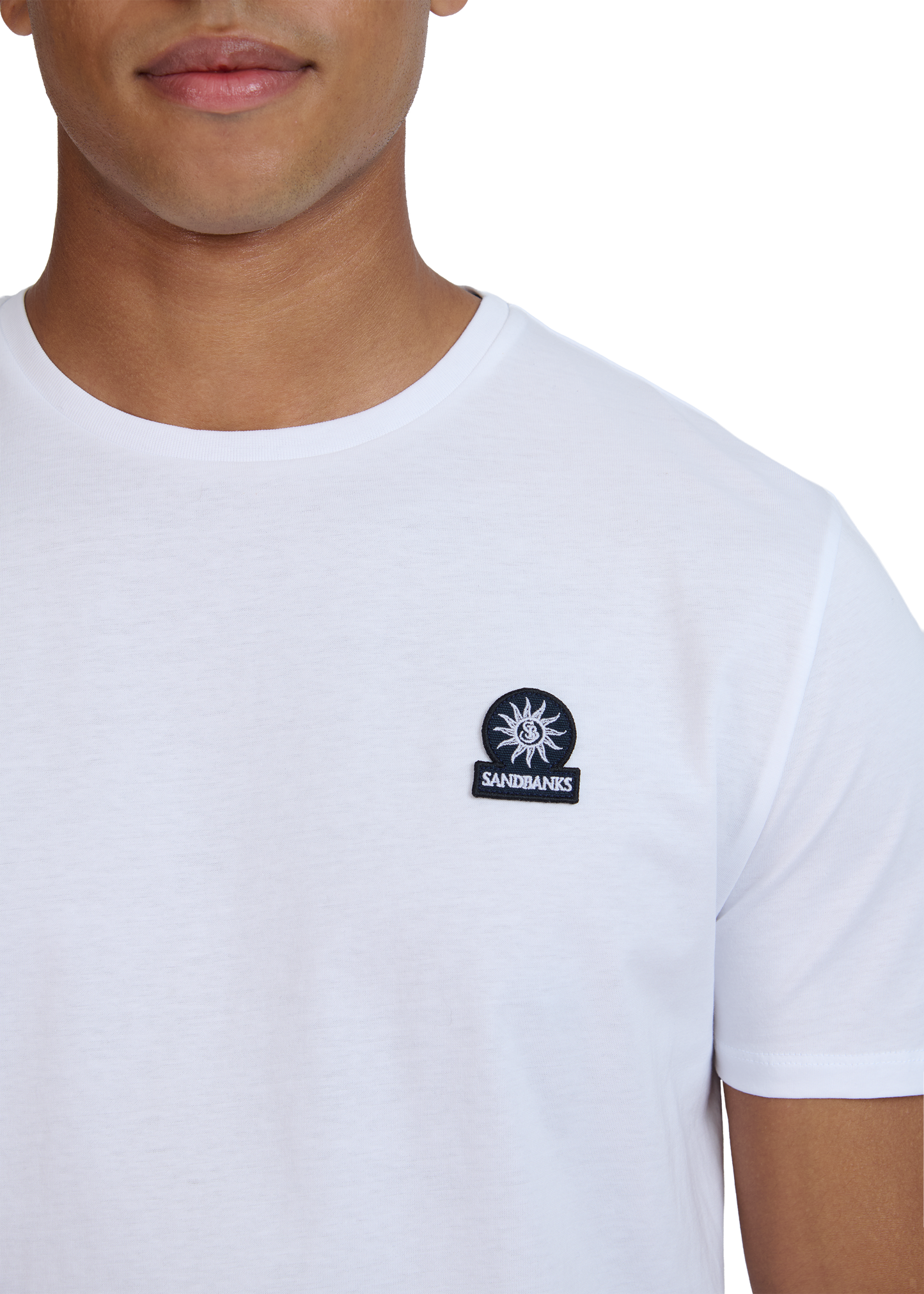 Sandbanks Badge Logo T-Shirt - White