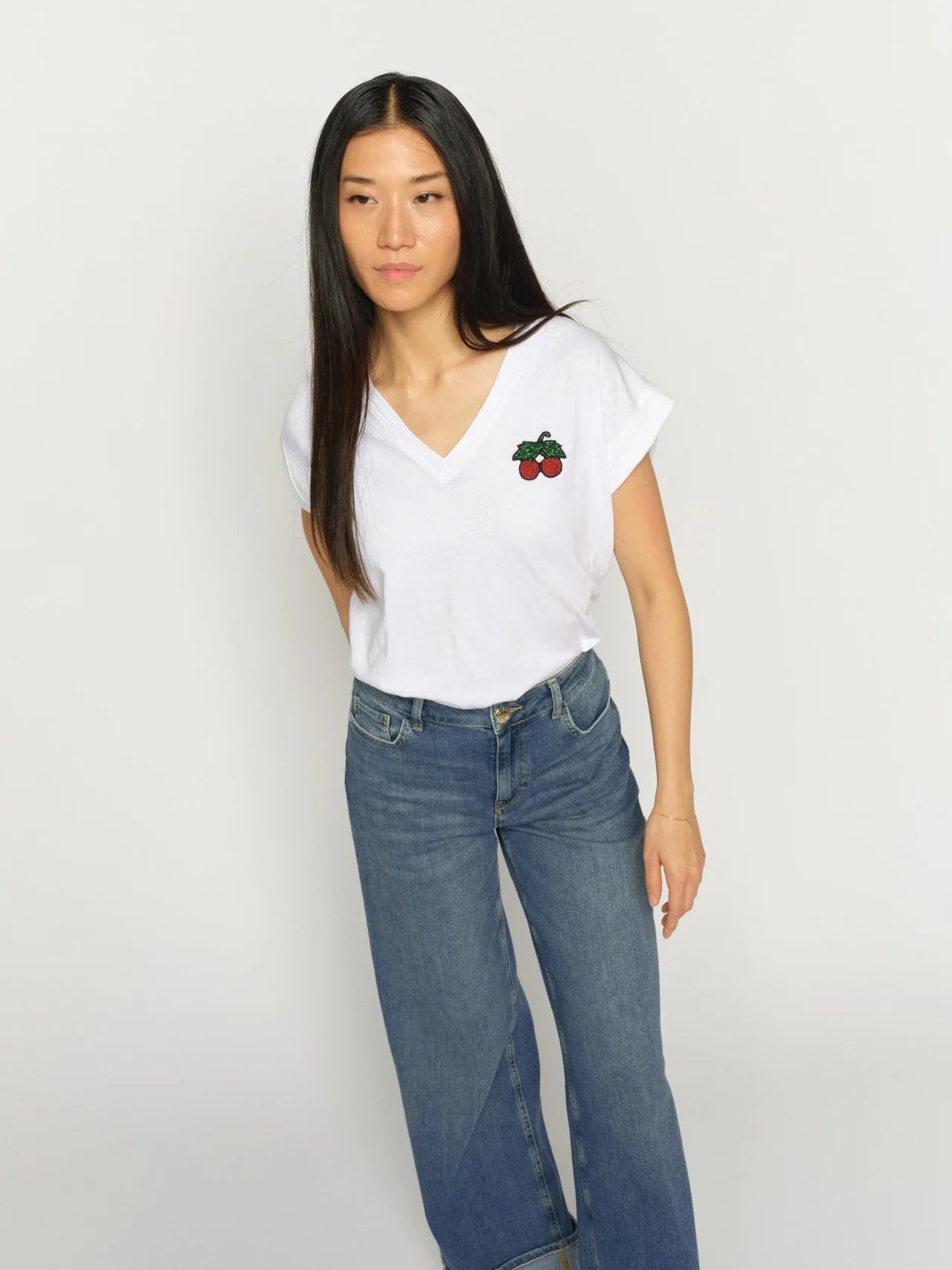 Silao Embroidered Cherry T-shirt