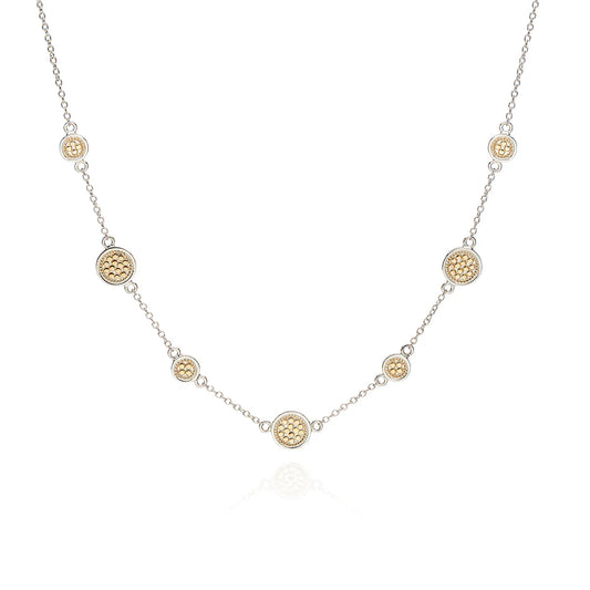 Classic Station Necklace Gold & Silver