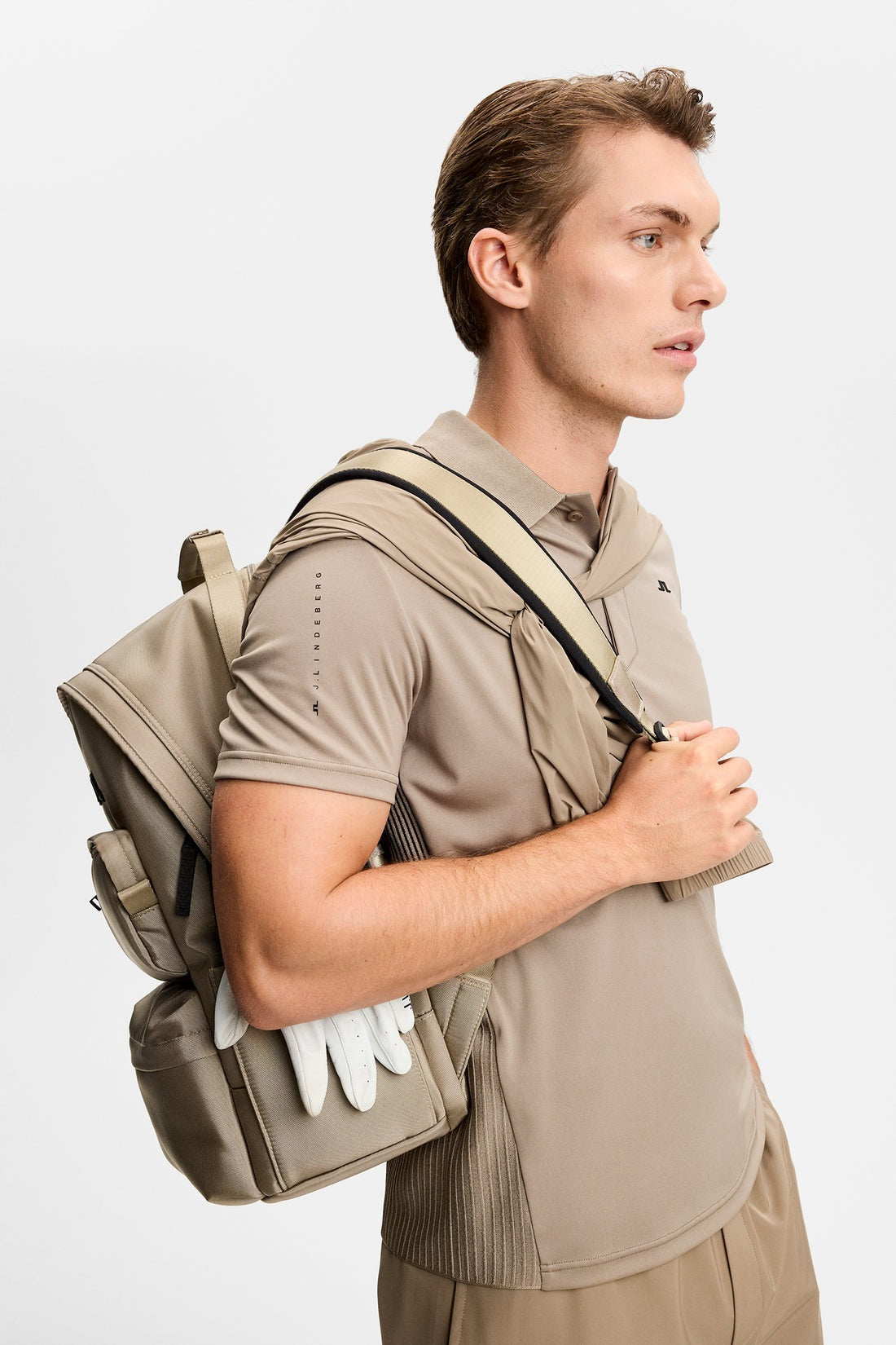 Neri Hybrid Knit Polo Shirt - Brindle