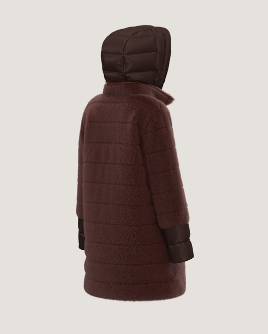 Olaf Teddy Puffer Bordeaux