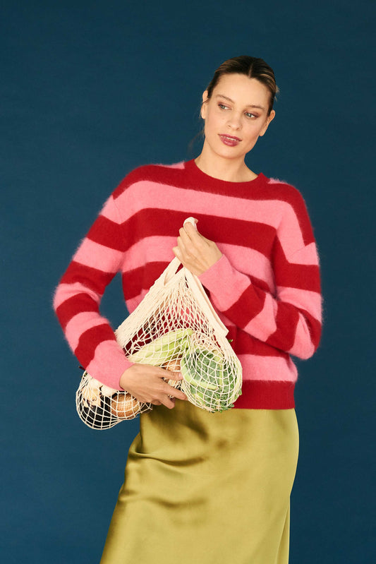Brushed Stripe Crew