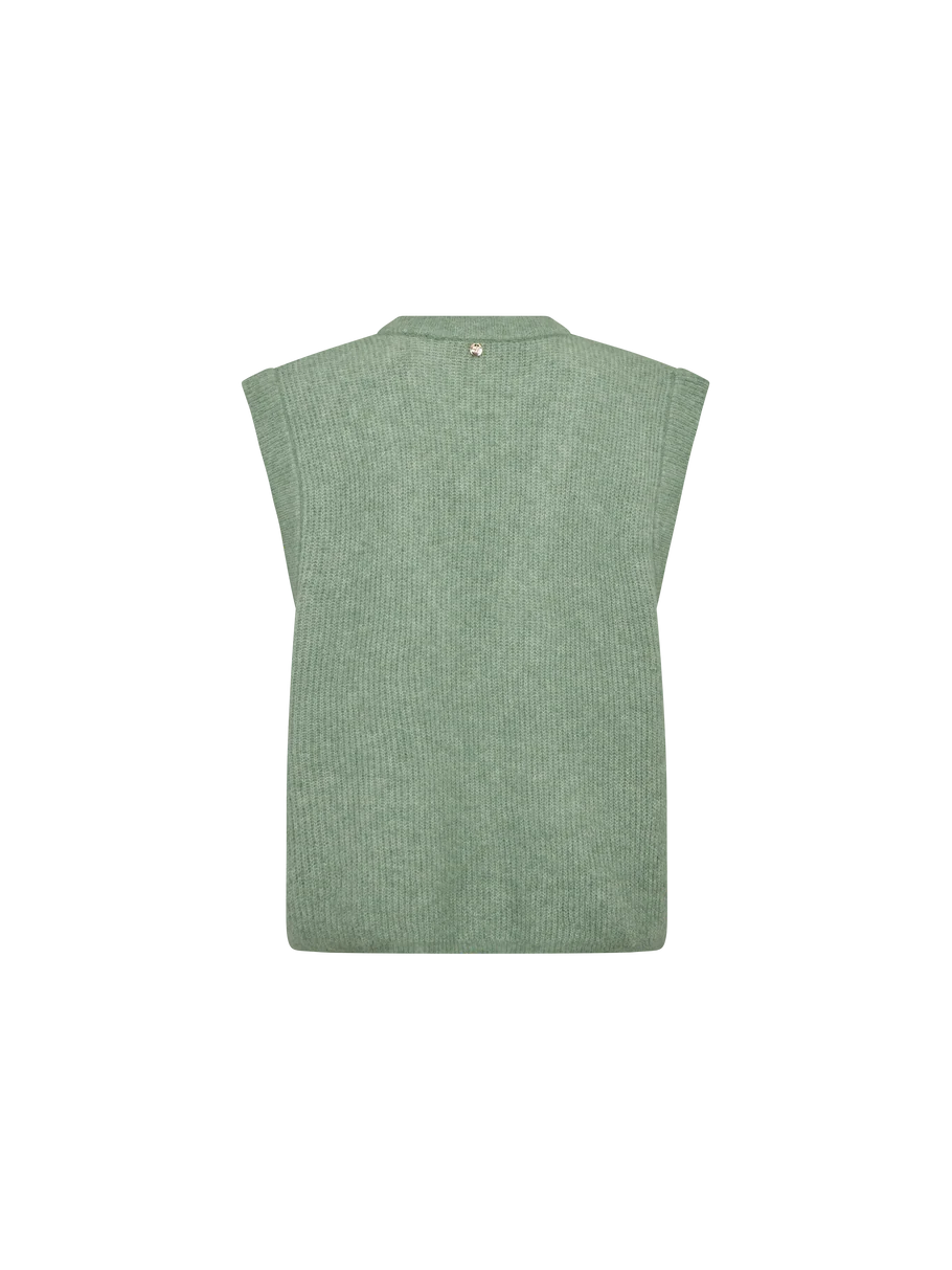 Thora Knit Vest Turf Green