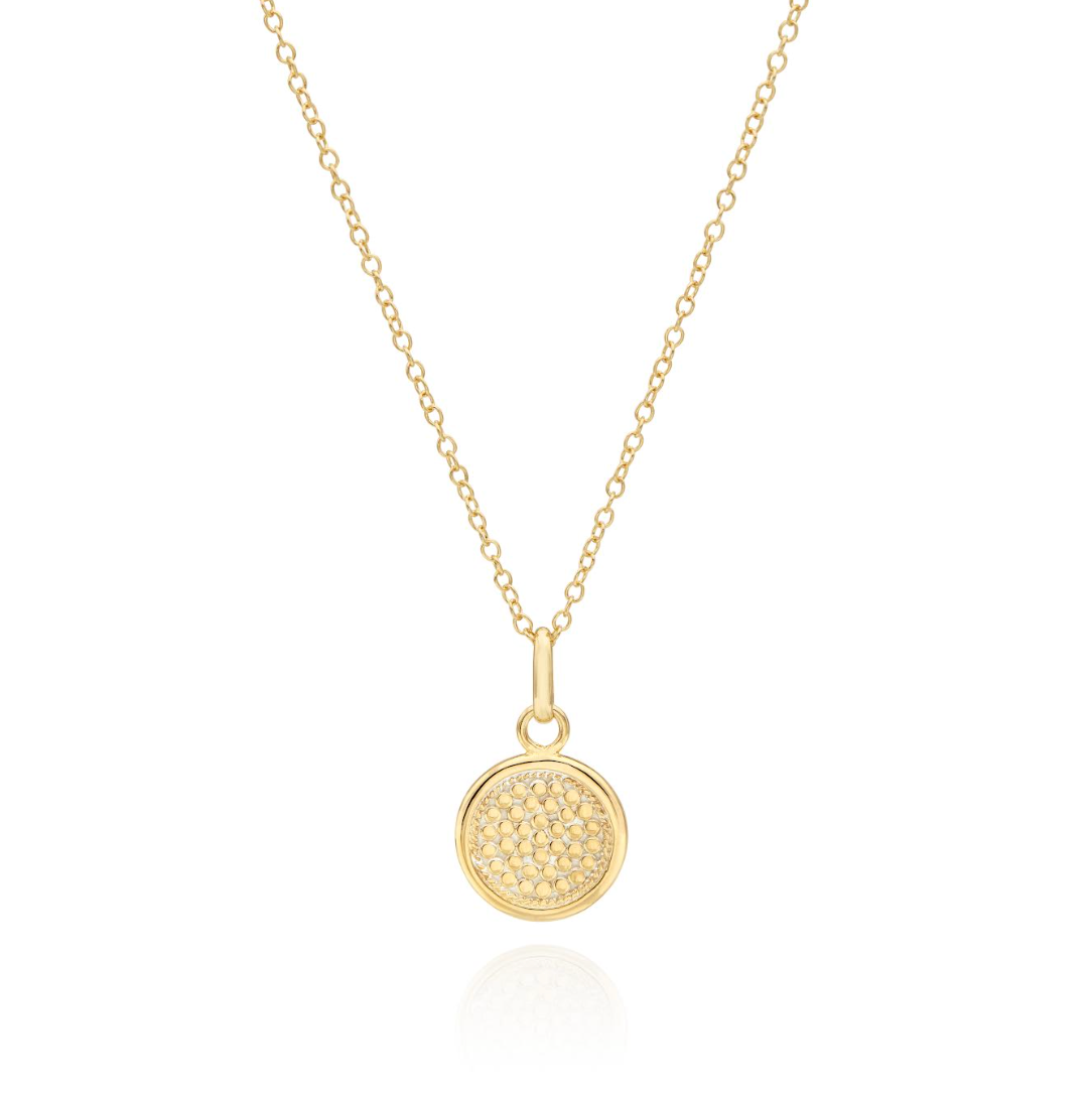 Classic Small Circle Necklace Gold