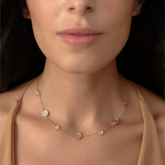 Classic Station Necklace Gold