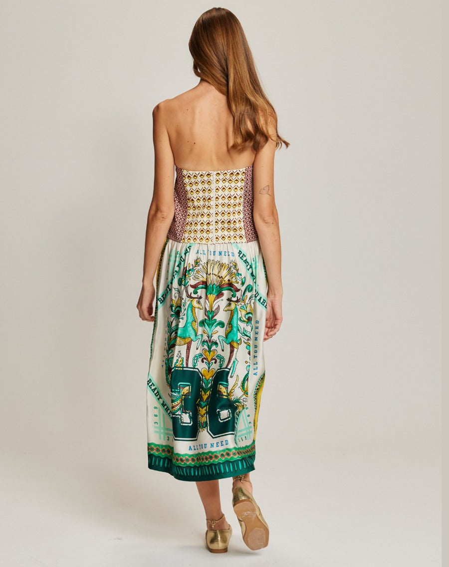 Vanessa Sporty Jade Midi Skirt