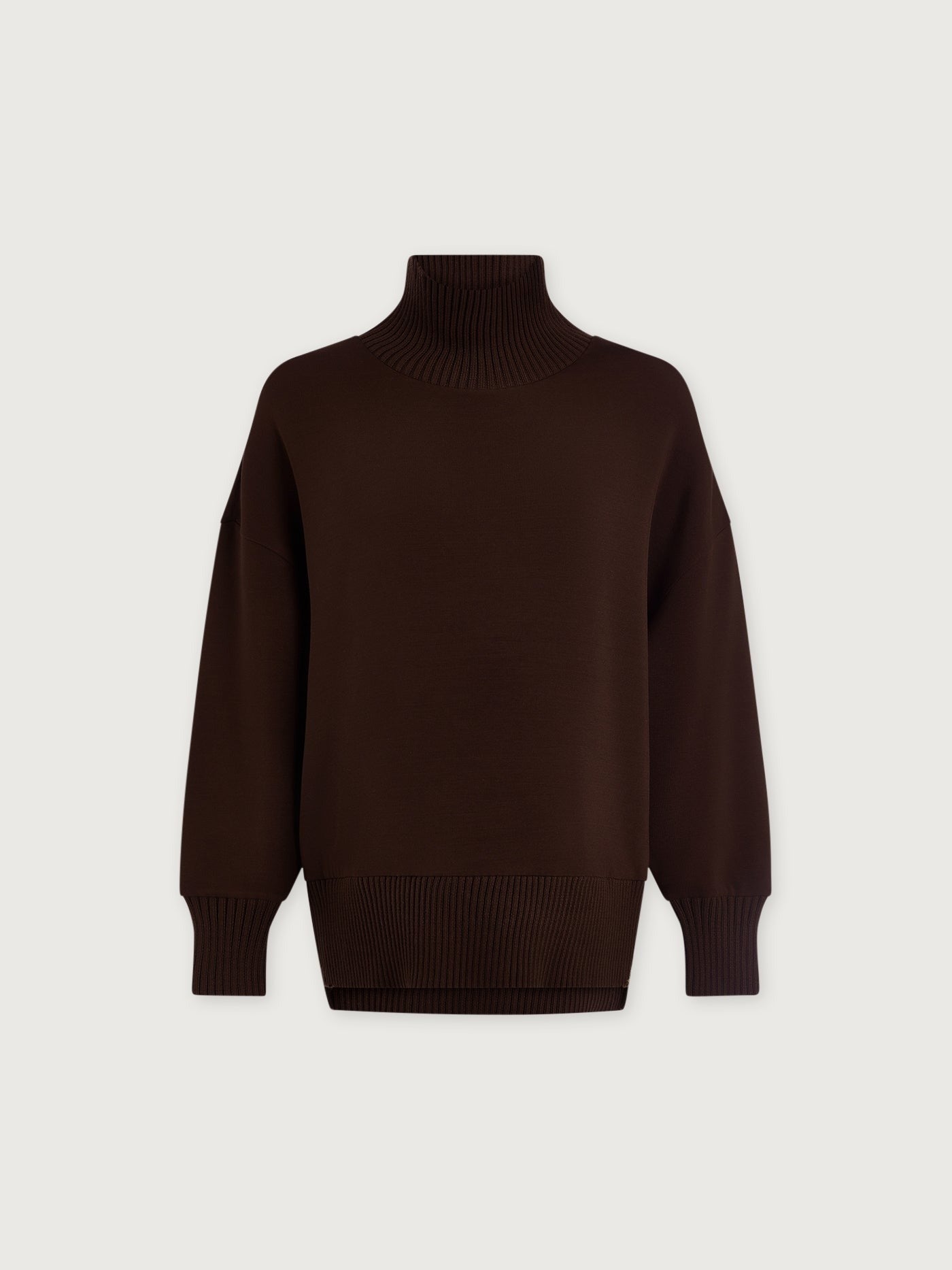 Barker High Neck Sweat - Coffee Bean