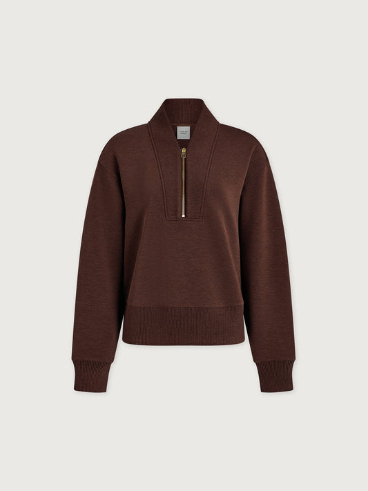 Sally Half-Zip Sweat – Coffee Bean Marl