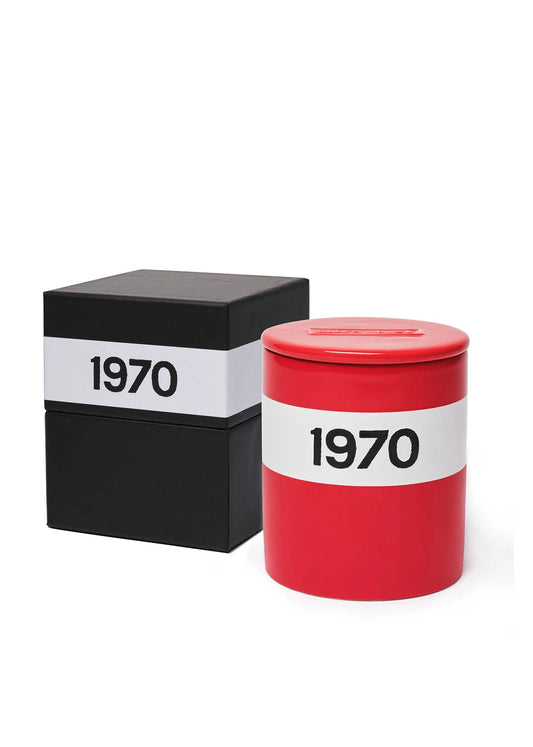 Ceramic Red 1970 Candle