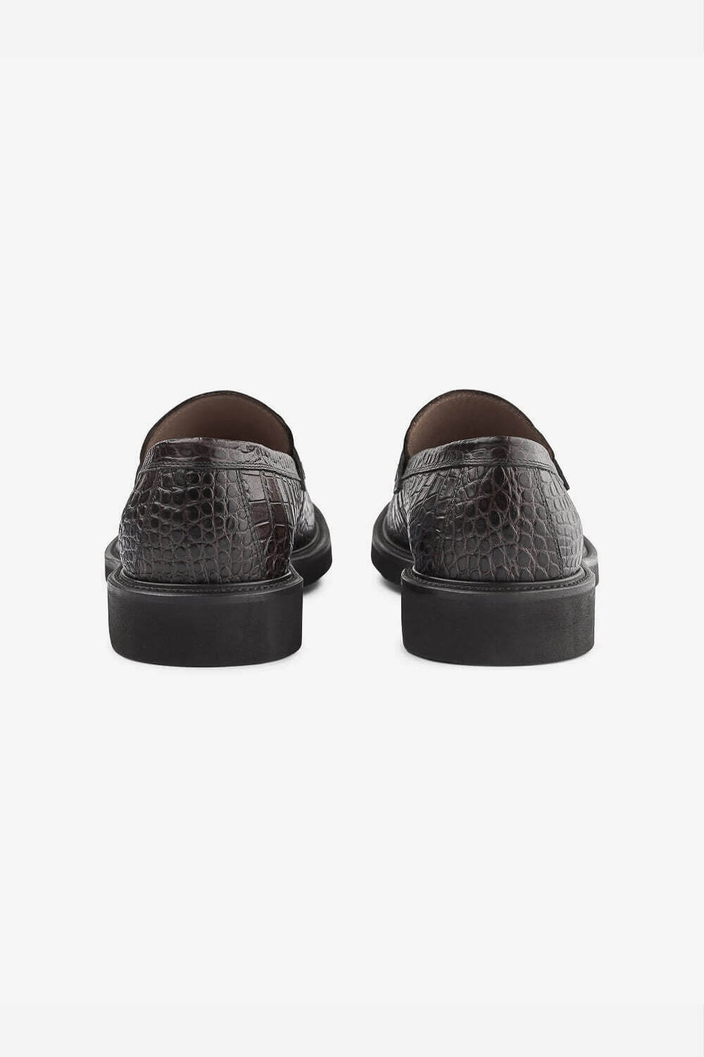 Black Croc Loafer-Sand-Lewis Yates