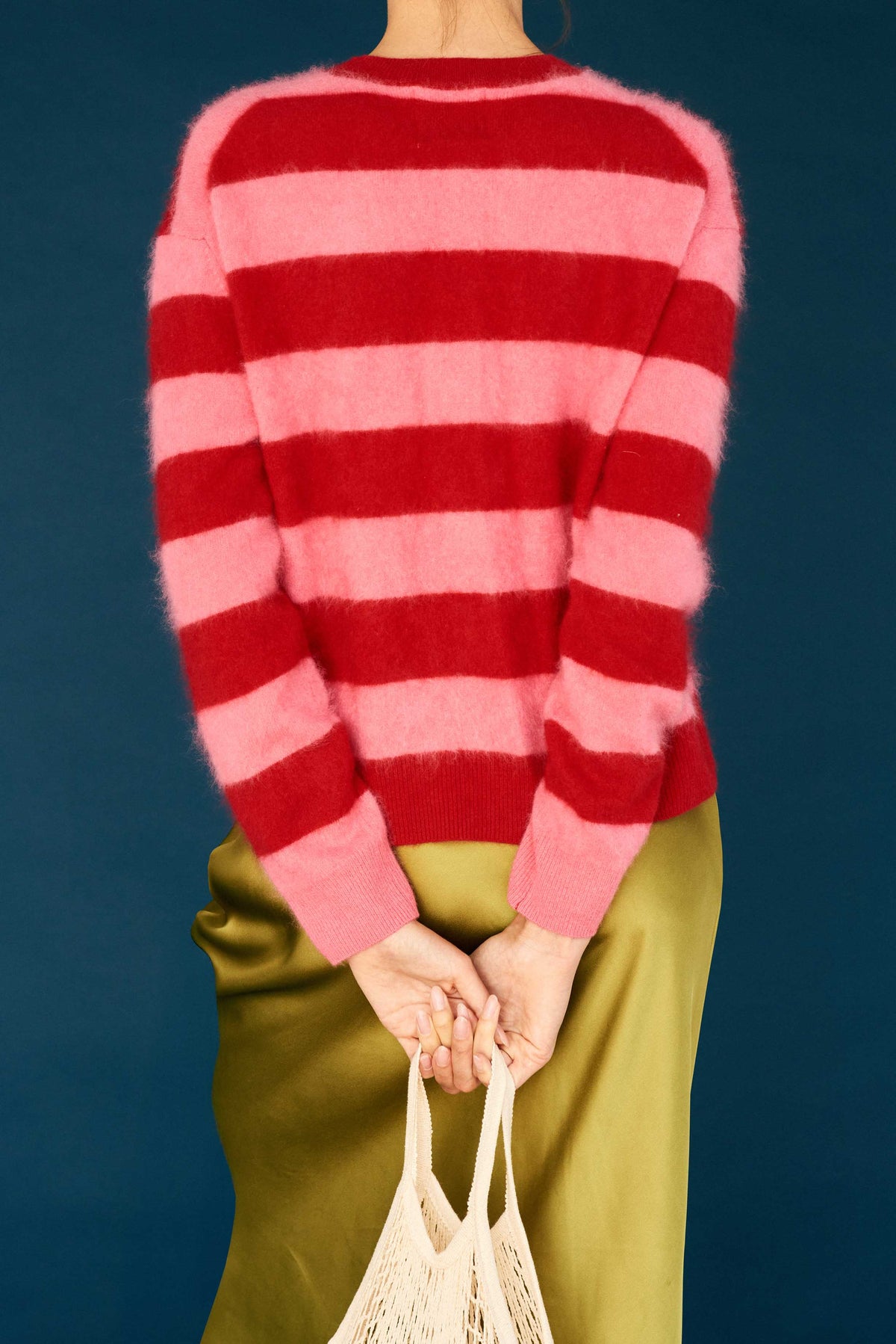 Brushed Stripe Crew-Jumper 1234-Lewis Yates