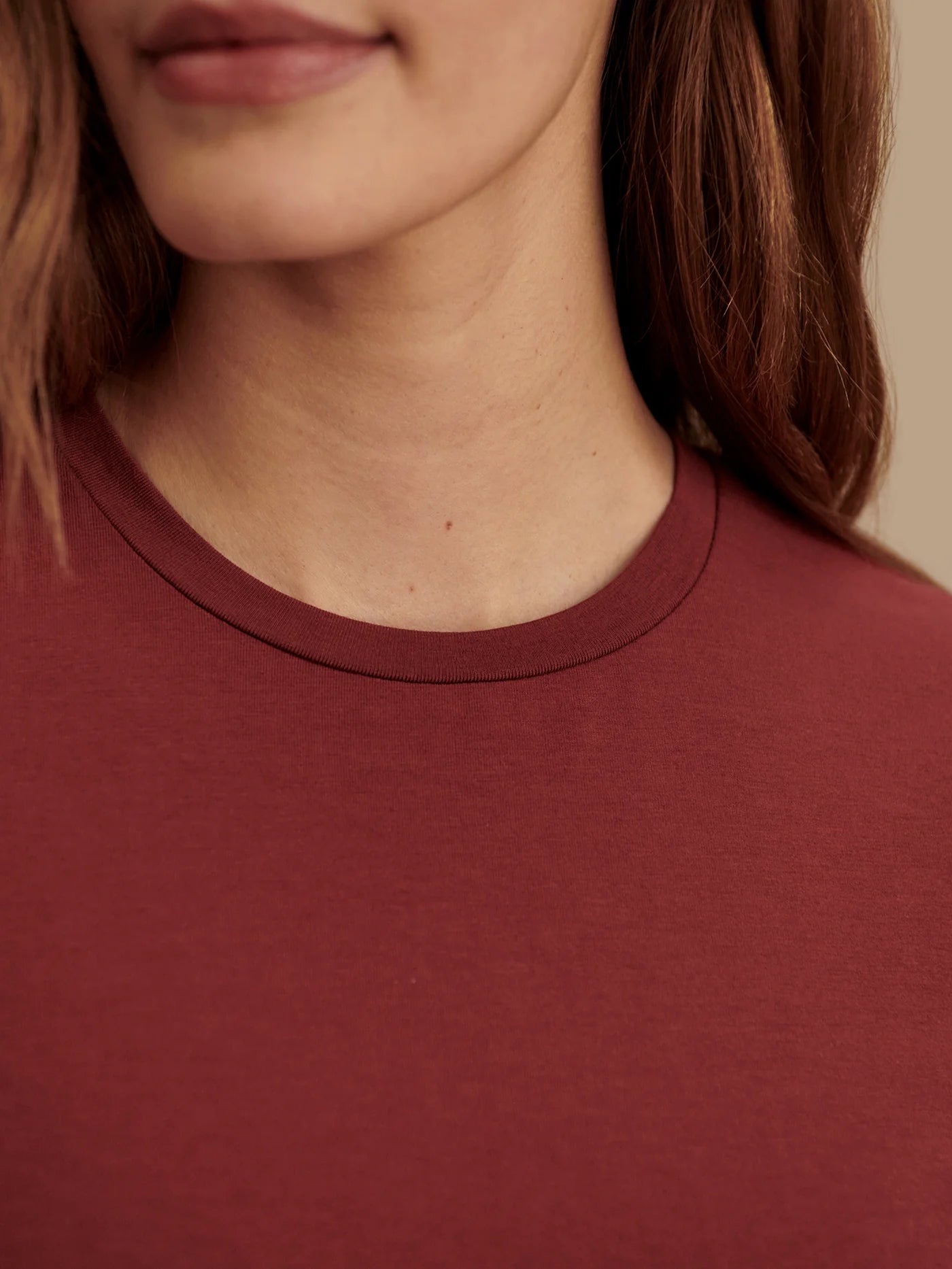 Regina Fitted Tee - New Maroon