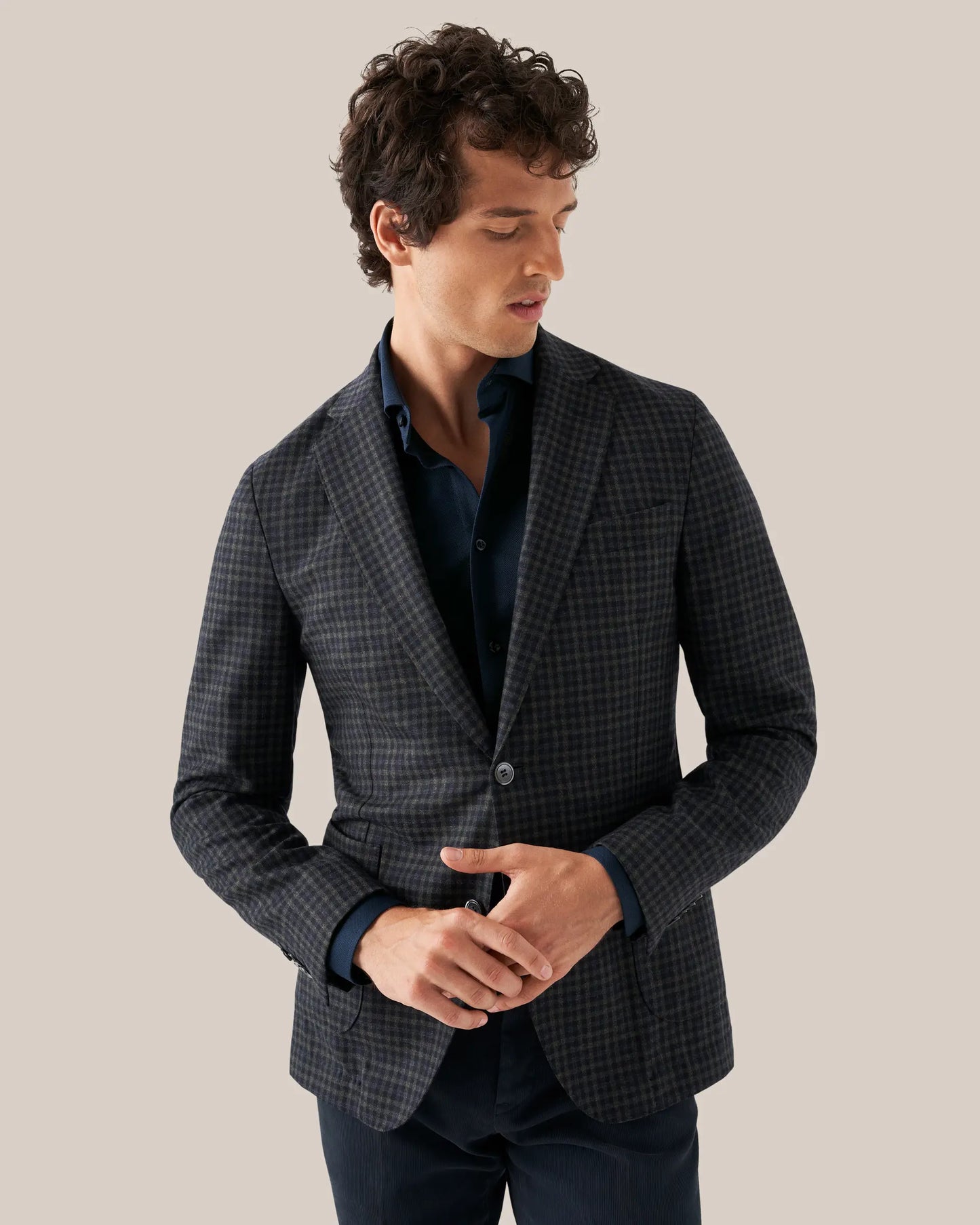 Navy Filo Di Scozia Pique Shirt