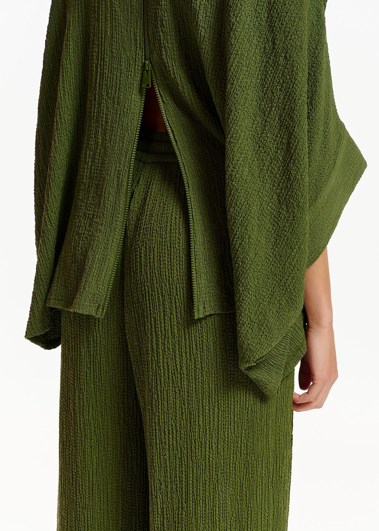 Khaki Wide-Leg Pant