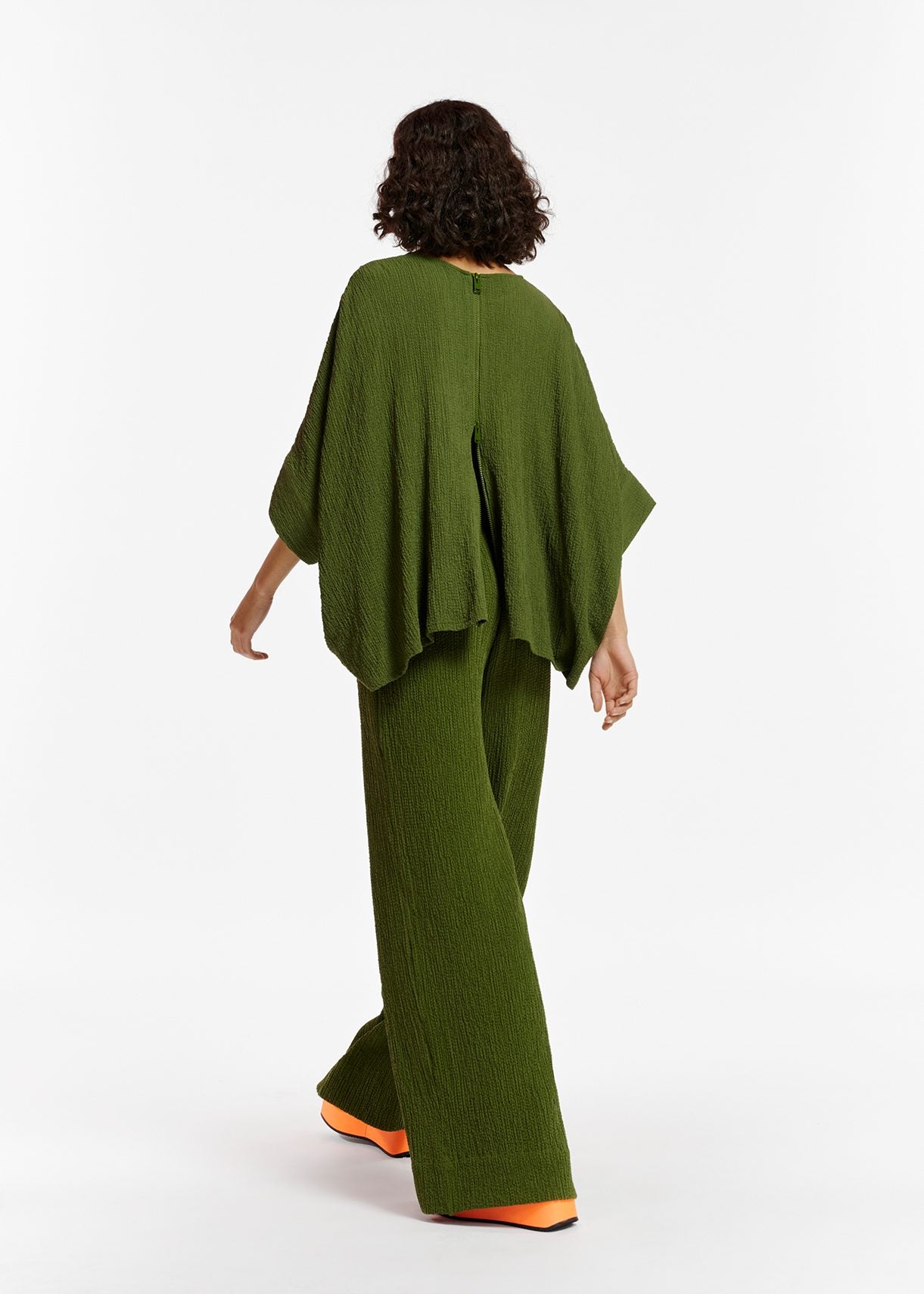 Khaki Wide-Leg Pant