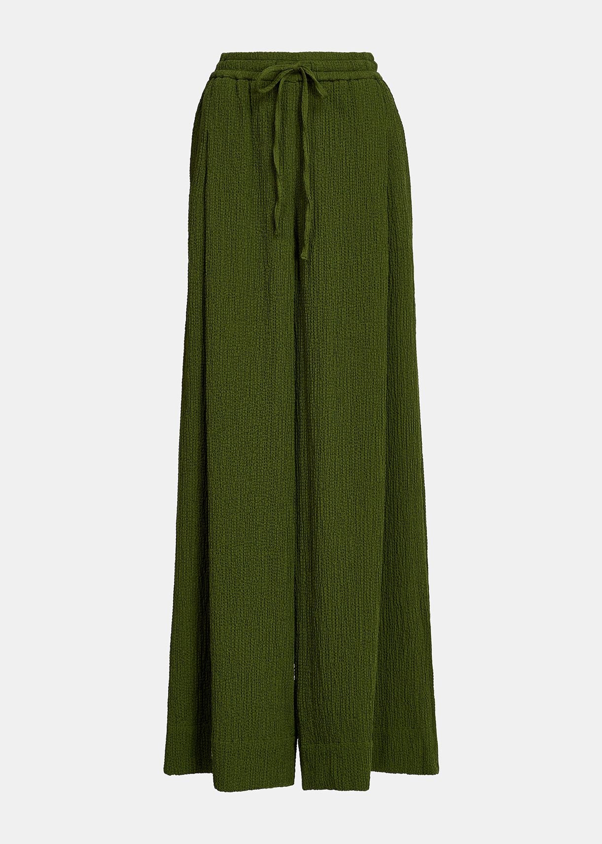 Khaki Wide-Leg Pant
