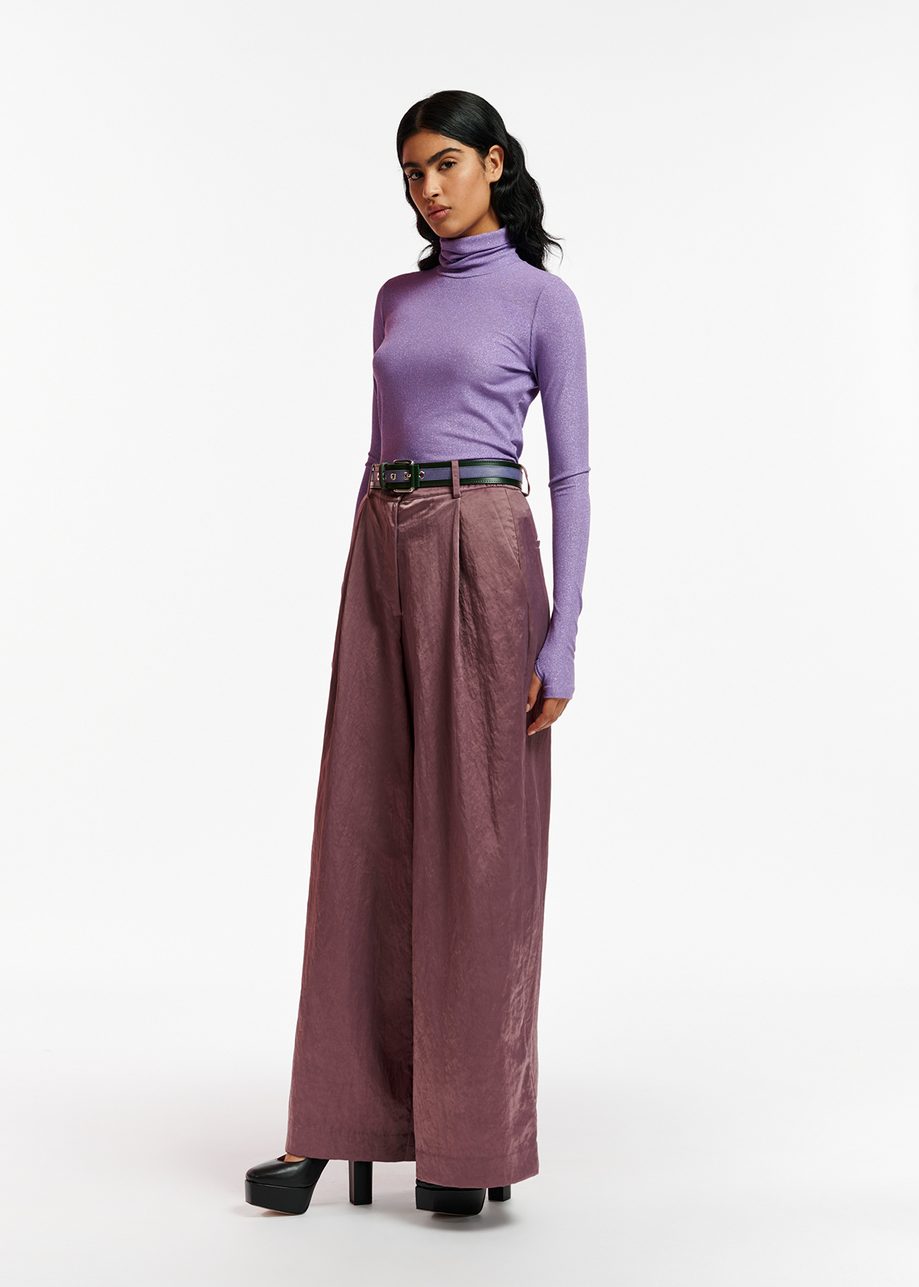 Edge Lurex Turtleneck Top