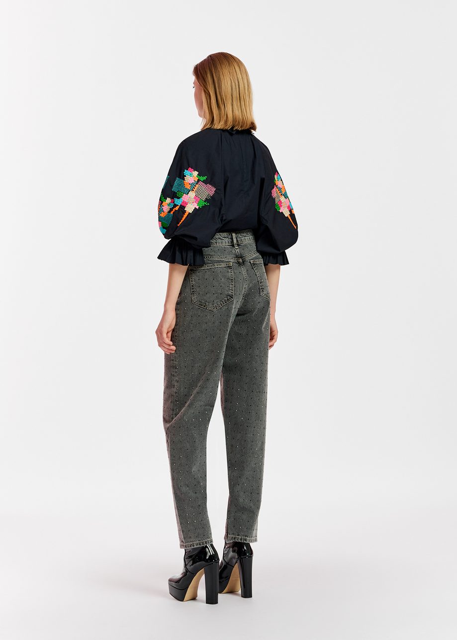 Eleanor Stand Up Collar Top