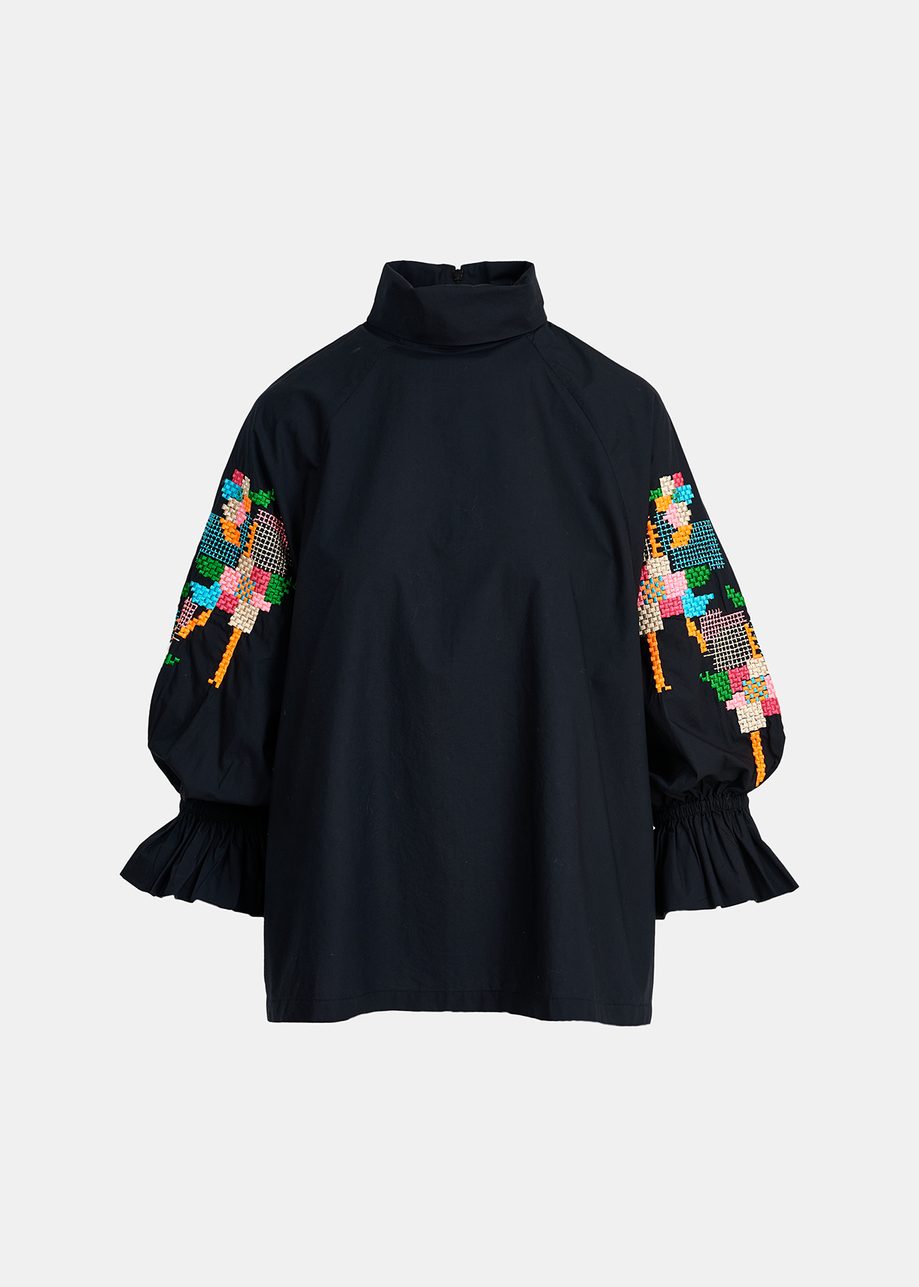 Eleanor Stand Up Collar Top
