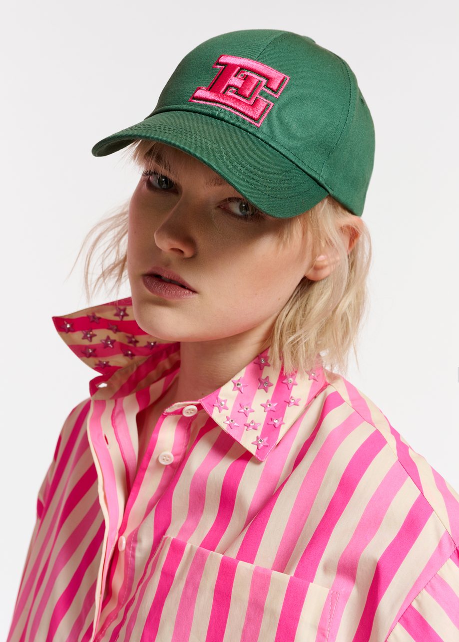 Fuschia Striped Cotton Shirt