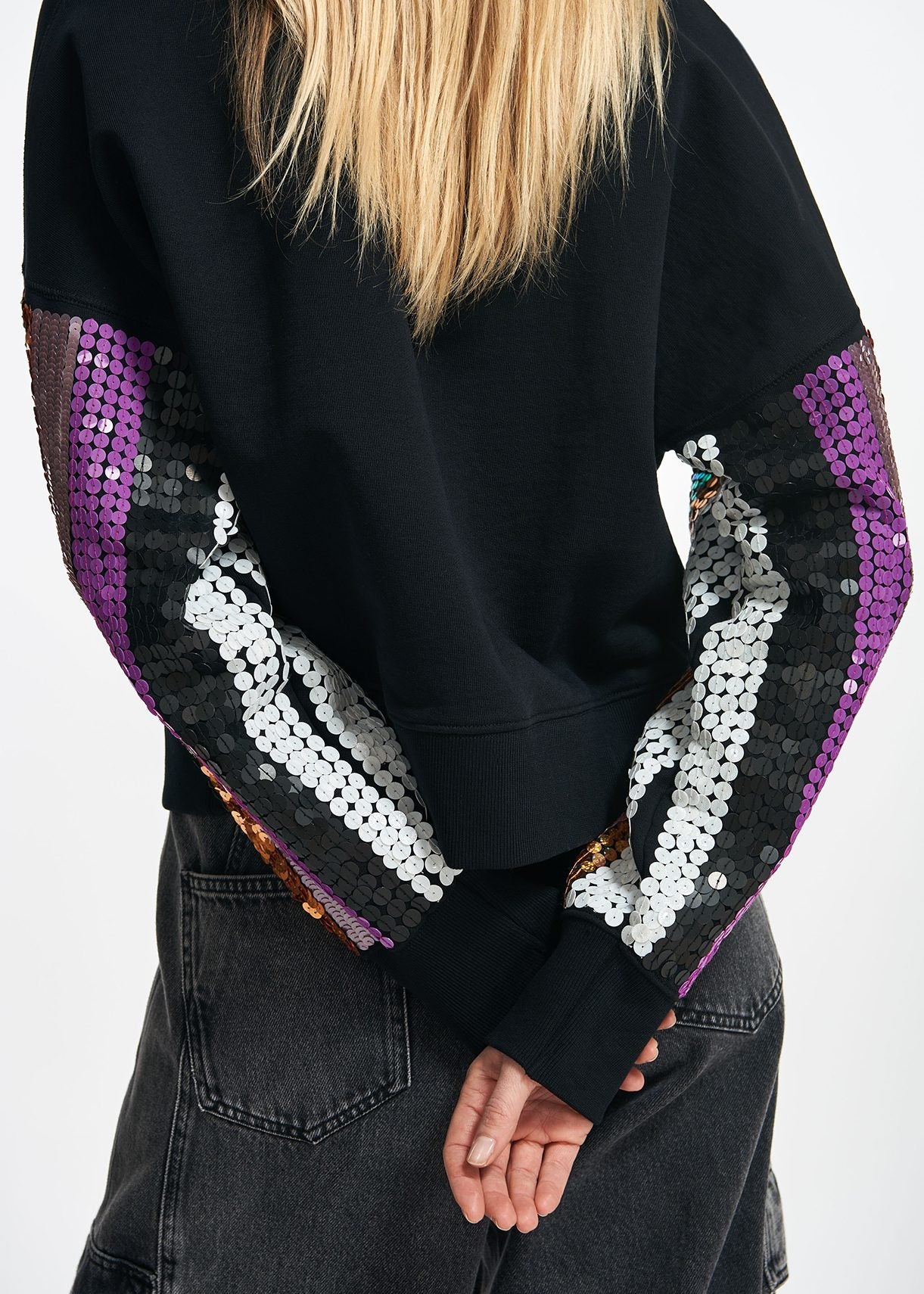 Equins Sequin Sleeve Sweatshirt