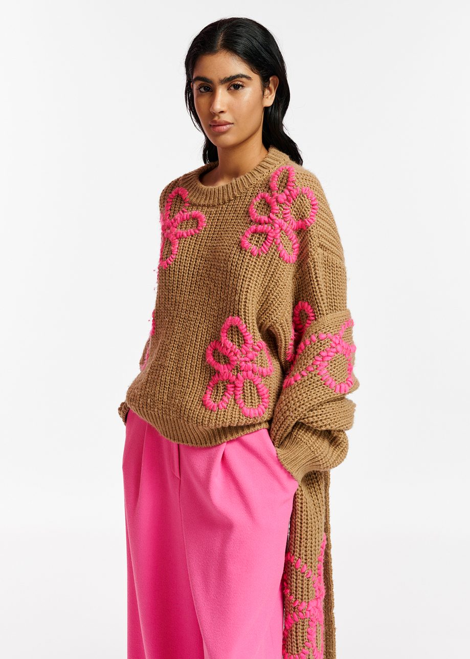 Eschew Floral Embroidered Pullover