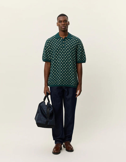 Esmay Shell Knitted Polo Shirt-Les Deux-Lewis Yates